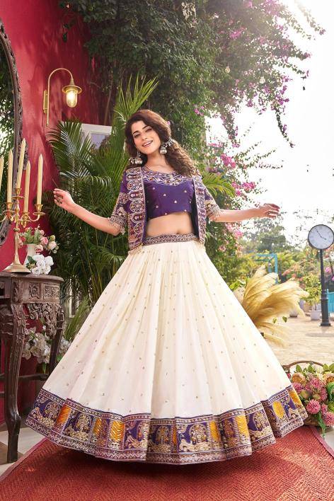 Ram 172 Vichitra Blue Bridal lehenga choli in Kolkata